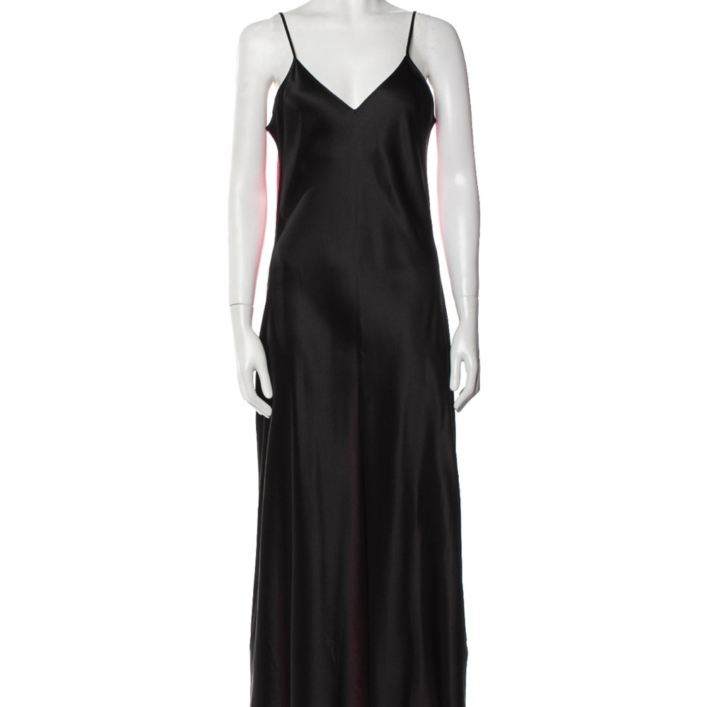 Elegant Black  and pink 100% Silk dress , size M